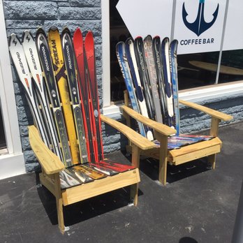 West Shore Coffee Bar - rad chairs w repurposed old skis! - Coffee & Tea Near Me - Warwick, Rhode Island