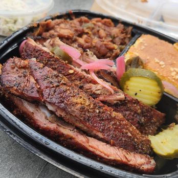 Dotty Lou’s BBQ - 2 meat platter - Brisket and ribs - Barbeque Near Me - Latham, New York