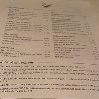 Fleming’s Prime Steakhouse & Wine Bar - Drink menu 5/15/20 - Steakhouses Near Me - Tulsa, Oklahoma