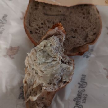 Jeff's Bagel Run - Blueberry bagel with banana pudding cream cheese...yum - Coffee & Tea Near Me - South Tampa, Florida Jeff's Bagel Run - Blueberry bagel with banana pudding cream cheese...yum - Coffee & Tea Near Me - South Tampa, Florida