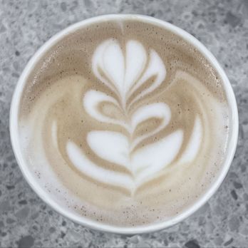 Cafe V - Cappuccino, cute design. My go-to. Chocolaty and smooth...mmm - Coffee & Tea Near Me - Annandale, Virginia
