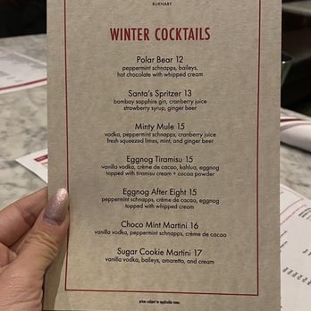 Trattoria by Italian Kitchen - Winter cocktails - Italian Near Me - Burnaby, British Columbia