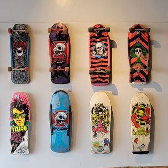 Banzai Bowls - a wall full of skateboards - Juice Bars & Smoothies Near Me - San Clemente, California Banzai Bowls - a wall full of skateboards - Juice Bars & Smoothies Near Me - San Clemente, California