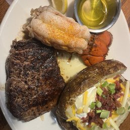 5oz filet and lobster. 5oz filet and lobster.