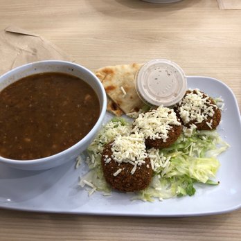 Greek City Cafe - Pick Two...lentil soup and falafel. $8.69 for this crap?! - Greek Near Me - Clearwater, Florida