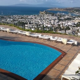 view of Bodrum from hotel's pool