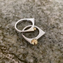 Custom made and personally designed wedding rings. White and yellow gold. Custom made and personally designed wedding rings. White and yellow gold.