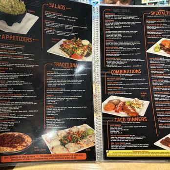 Asada Grill & Cantina - A portion of the menu - Mexican Near Me - Highland, Indiana