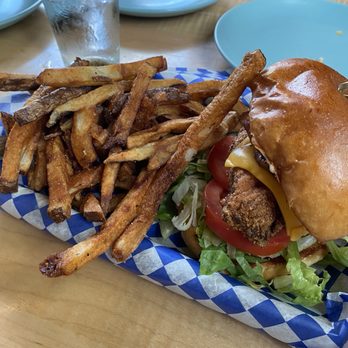 Blue Lobster Public House - crispy chicken club with fries - Seafood Near Me - Stellarton, Nova Scotia Blue Lobster Public House - crispy chicken club with fries - Seafood Near Me - Stellarton, Nova Scotia