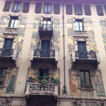 Casa Galimberti - Ceramic decorations on the exterior of this 1904 landmark - Landmarks & Historical Buildings Near Me - Milan, Michigan