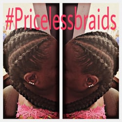 Priceless Braids - Feed in cornrows