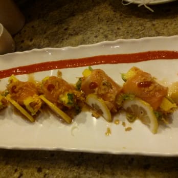 Dana Kai Sushi - jeff's special salmon stuffed with krab ,mango.avocado... - Japanese Near Me - Dana Point, California Dana Kai Sushi - jeff's special salmon stuffed with krab ,mango.avocado... - Japanese Near Me - Dana Point, California