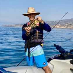 First fish of the day. Calico Bass. Not quite big enough.
