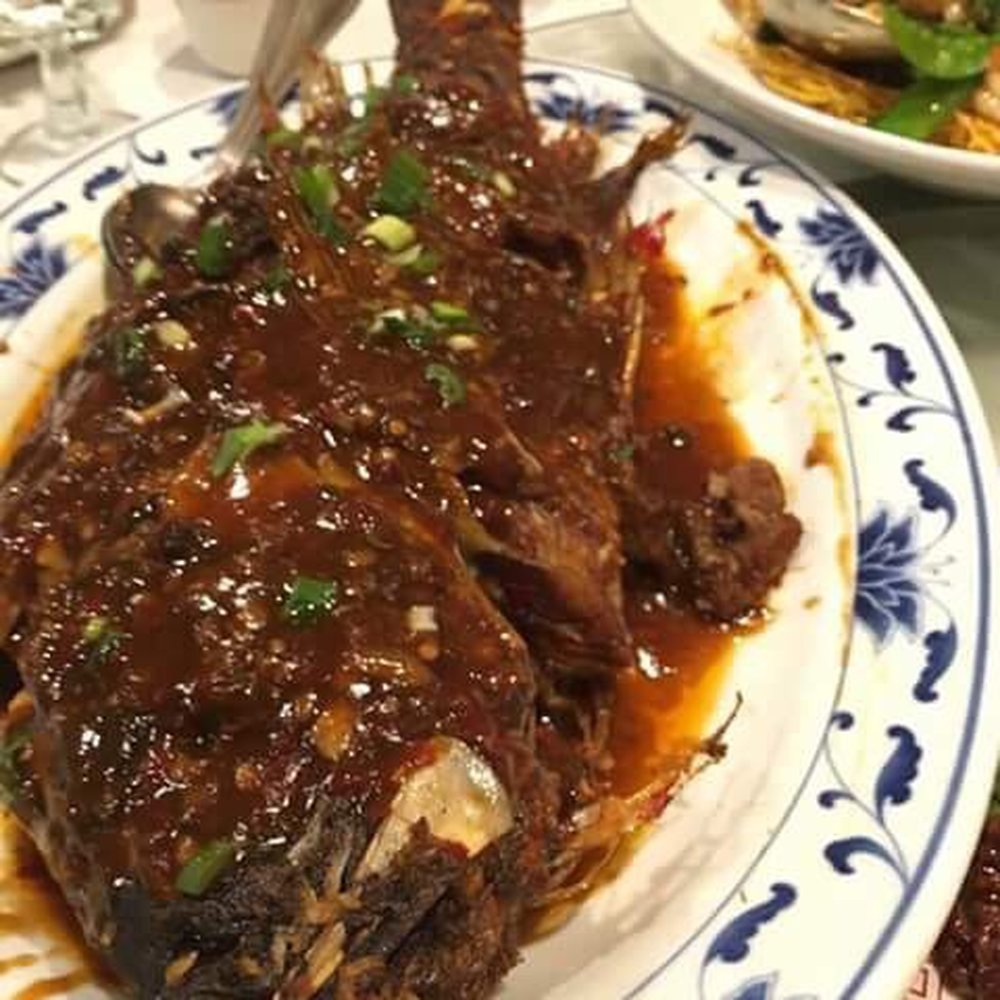 Chef Chu's - whole rock cod in hot chili bean sauce, with shiitake mushrooms and ginger - Chinese Near Me - Los Altos, California Chef Chu's - whole rock cod in hot chili bean sauce, with shiitake mushrooms and ginger - Chinese Near Me - Los Altos, California