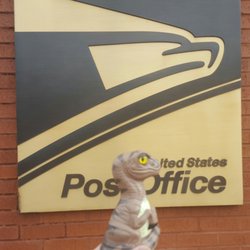 USPS - Bob the Raptor Says "Mammals come here to mail stuff."