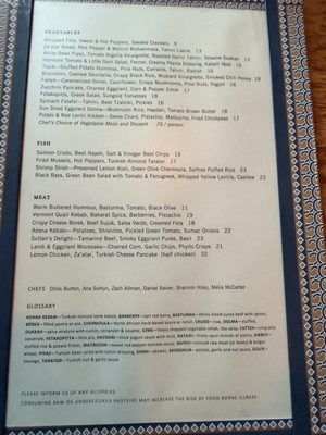 Menu photo 1 Oleana Restaurant Cambridge, MA Menu photo 1 Oleana Restaurant Cambridge, MA