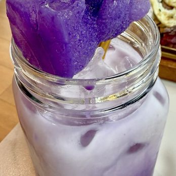 The Royale - Ube latte w/cute Ube ice bear. - Breakfast & Brunch Near Me - Pleasant Hill, California The Royale - Ube latte w/cute Ube ice bear. - Breakfast & Brunch Near Me - Pleasant Hill, California