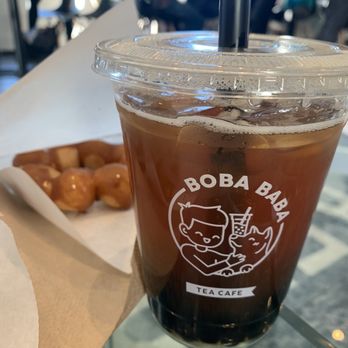 Boba Baba - Lavender Earl Grey + Salted Caramel mochi donut: if you like very strong tea flavor, get this w/ no milk. - Tea Rooms Near Me - Cary, North Carolina Boba Baba - Lavender Earl Grey + Salted Caramel mochi donut: if you like very strong tea flavor, get this w/ no milk. - Tea Rooms Near Me - Cary, North Carolina