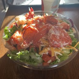 House Salad Topped with Lobster Meat