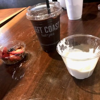 Left Coast Food + Juice - Yogurt parfait is a miss, but still tasty! - Cafes Near Me - Chicago, Illinois Left Coast Food + Juice - Yogurt parfait is a miss, but still tasty! - Cafes Near Me - Chicago, Illinois