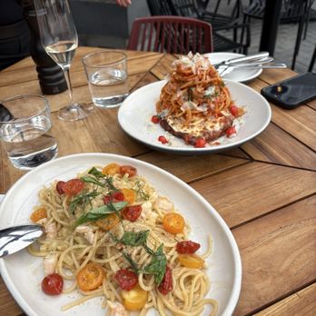 JOEY Shipyards - Lobster spaghetti and chicken parmigiana - Canadian (New) Near Me - Vancouver, British Columbia JOEY Shipyards - Lobster spaghetti and chicken parmigiana - Canadian (New) Near Me - Vancouver, British Columbia