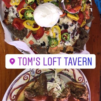 The Loft Tavern - Supreme Nachos and pulled pork sandwich with chili cheese fries - Bars Near Me - Ludlow, Vermont
