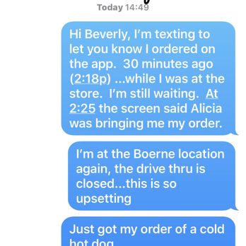 Sonic Drive-In - Message w/ the manager - Burgers Near Me - Boerne, Texas Sonic Drive-In - Message w/ the manager - Burgers Near Me - Boerne, Texas