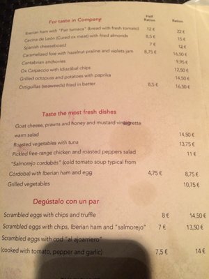 Menu photo 6 Taberna Degusta Madrid, M