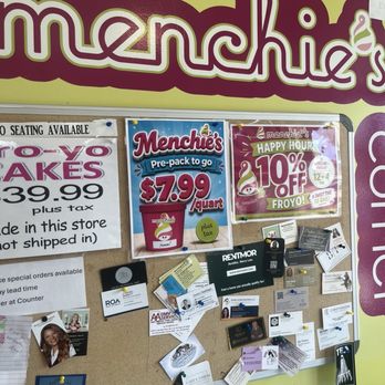 Menchie's - Community board - Ice Cream & Frozen Yogurt Near Me - Henderson, Nevada Menchie's - Community board - Ice Cream & Frozen Yogurt Near Me - Henderson, Nevada