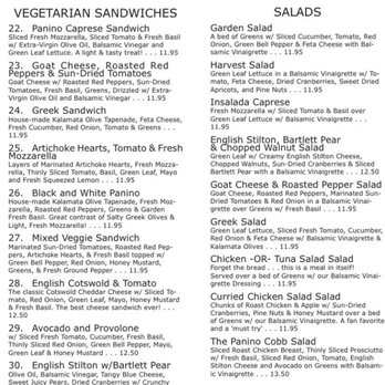 Panino - Panino Menu - Sandwiches Near Me - Santa Barbara, California