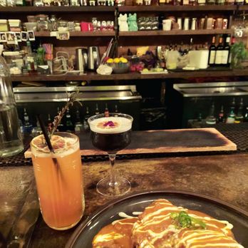 Armoury DE - Bar food - Chicken paprika Drinks- Soothsayer (L) Ashes in the  Fall (R) - Bars Near Me - Dallas, Texas
