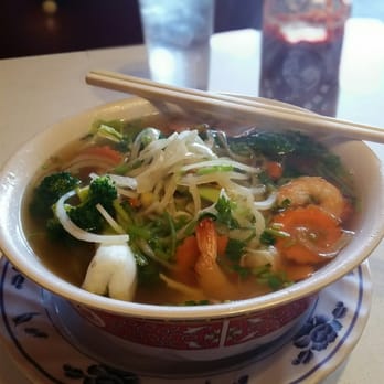 Rice Noodle - #9 - Chicken, shrimp and vegetable soup.  Perfect! - Vietnamese Near Me - Sacramento, California