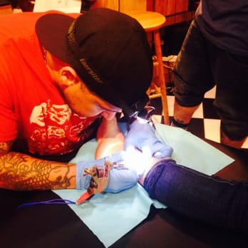 Addiction NYC - The artist at work. - Tattoo Near Me - New York, New York