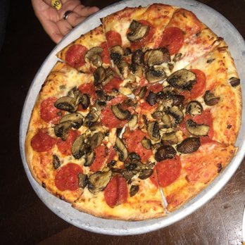 Yard House - Pepperoni & Mushroom Pizza - New American Near Me - Costa Mesa, California