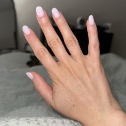 Lemon Drop Nail Bar - Dip manicure, rounded shape