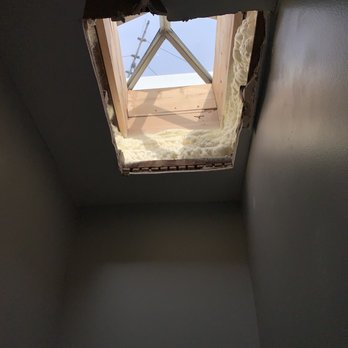 S&A Quality Pro Services - Before, skylight insert with no drywall - General Contractors Near Me