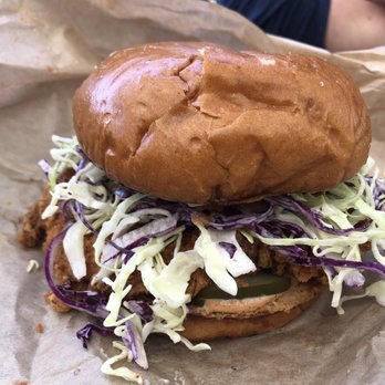 Burnt Crumbs - Nashville Hot Chicken Sandwich - New American Near Me - Irvine, California