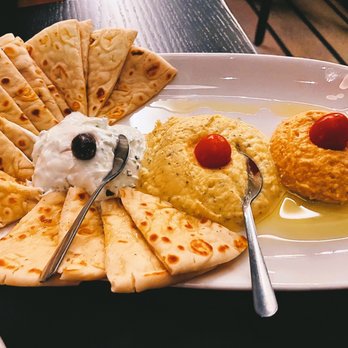 Greca Estiatorio - meze trio dips - Greek Near Me - White Plains, New York