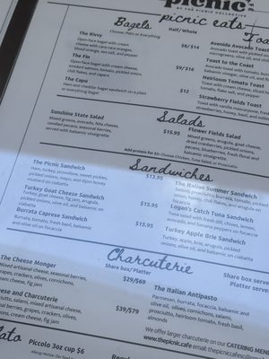 Menu photo 1 The Picnic Cafe San Clemente, CA Menu photo 1 The Picnic Cafe San Clemente, CA