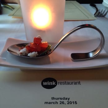 Wink - Personalized menu. Nice touch!! - New American Near Me - Austin, Texas