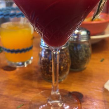 Bonito Michoacan - this was a martini made with vodka and Jamaica red juice - Mexican Near Me - Las Vegas, Nevada