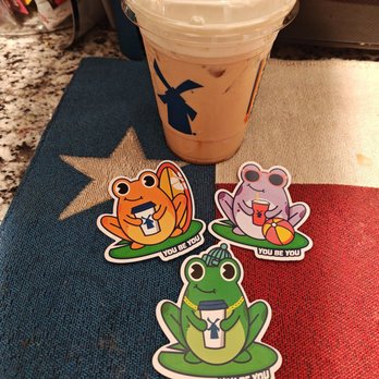 Dutch Bros Coffee - That yummy iced Caramel Pumpkin Burelûe Breve & the awesome frog stickers - Juice Bars & Smoothies Near Me - San Antonio, Texas Dutch Bros Coffee - That yummy iced Caramel Pumpkin Burelûe Breve & the awesome frog stickers - Juice Bars & Smoothies Near Me - San Antonio, Texas