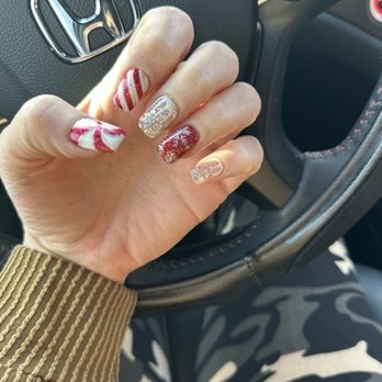 Elegant Nails - Christmas hard gel set - Nail Salons Near Me - Murfreesboro, Tennessee Elegant Nails - Christmas hard gel set - Nail Salons Near Me - Murfreesboro, Tennessee