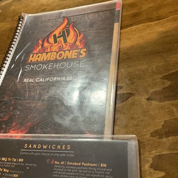 Hambone's BBQ Smokehouse - Cover of menu - Barbeque Near Me - Bellflower, California