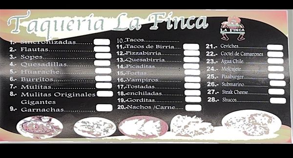 Menu photo 7 Taqueria La Finca Laurel, MD