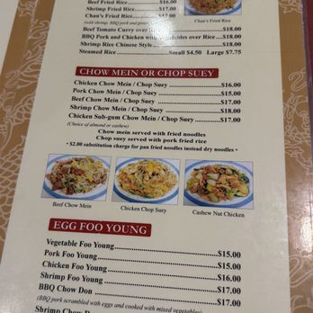 King Wah Restaurant & Lounge - menu page5of8 [rice, chow mein, chop suey, and egg foo young] - New American Near Me - Klamath Falls, Oregon