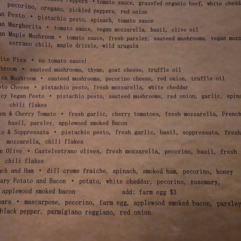 Vesta - Oct 2026 menu - Pizza Near Me - Redwood City, California