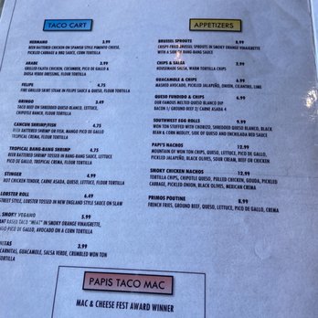 Papi Grande's - Menu - Mexican Near Me - Amherst, New York