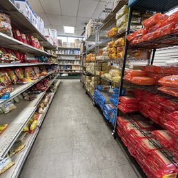 Snacks and dried noodle aisle Snacks and dried noodle aisle