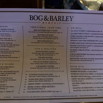 Bog & Barley - Food menu - Irish Near Me - Memphis, Tennessee Bog & Barley - Food menu - Irish Near Me - Memphis, Tennessee